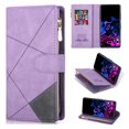 thumbnail image 1 of Dteck Zipper Wallet Case for Samsung Galaxy S24 Plus,Magnetic Closure Leather Case with RFID Blocking Premium Zipper Card Slots Protective Flip PU Kickstand Cover with Wrist Strap,Purple, 1 of 7