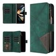 thumbnail image 1 of Dteck Zipper Wallet Case for Samsung Galaxy Z Fold 6,Magnetic Leather + PC Case with 9 Card Slots Pocket Flip Full Body Protective Cover for Galaxy Z Fold 6 5G,Green, 1 of 6
