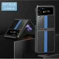 thumbnail image 1 of Dteck case for Samsung Galaxy Z Flip 4,Shockproof Carbon Fiber Pattern Hard PC Case Slim Lightweight Cover for Galaxy Z Flip4 5G,Skyblue, 1 of 5