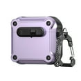 thumbnail image 1 of Dteck for AirPods 3rd Gen (2021) Case with Secure Lock Clip, Full Body Shockproof Protection Hard Shell with Carabiner for Women Men,Purple, 1 of 7