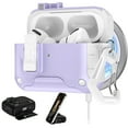 thumbnail image 1 of Dteck for AirPods 4th Generation Case, Compatible with AirPods 4 Case (2024),Military-Grade Drop Protection,Comes with Phone Holder Function,Purple, 1 of 9