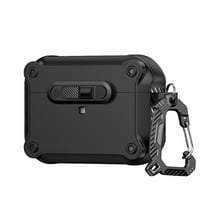 Dteck for Airpods Pro 3rd Gen (2025) Case with Secure Lock Clip, Full Body Shockproof Protection Hard Shell with Carabiner for Women Men,Black