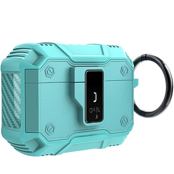 Dteck for Airpods Pro 3rd Generation (2025) with Secure Lock Clip Design, Strong Drop Protection, with Keychian - Mint