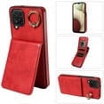 thumbnail image 1 of Dteck for Apple iPhone 13 Wallet Card Case, Shockproof Ring Holder Stand Slim PU Leather Phone Case for Men Women Thin Rugged Protective Cover, red, 1 of 8