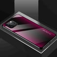 thumbnail image 1 of Dteck for Apple iPhone 14 Pro Max, Soft TPU Border Tempered Glass Back Cover Drop Resistant Scratch Resistant, Purple, 1 of 7