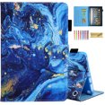 thumbnail image 1 of Dteck for Fire Max 11 Tablet Case - Cute PU Leather Folio Stand Cover with Credit Card Slots for Amazon Fire Max 11 13th Generation 2023,Blue Gold, 1 of 5