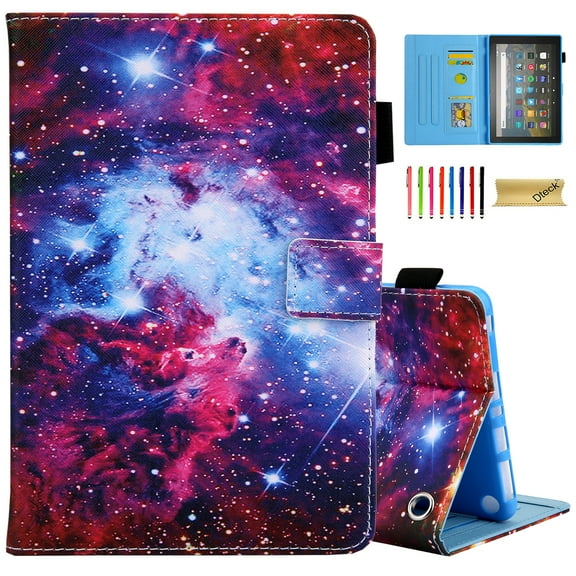 Dteck for Fire Max 11 Tablet Case - Cute PU Leather Folio Stand Cover with Credit Card Slots for Amazon Fire Max 11 13th Generation 2023,Galaxy