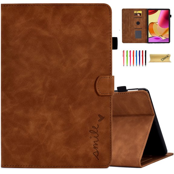 Dteck for Fire Max 11 Tablet Case - Slim Fit PU Leather Folio Stand Cover with Credit Card Slots for Amazon Fire Max 11 13th Generation 2023,Brown