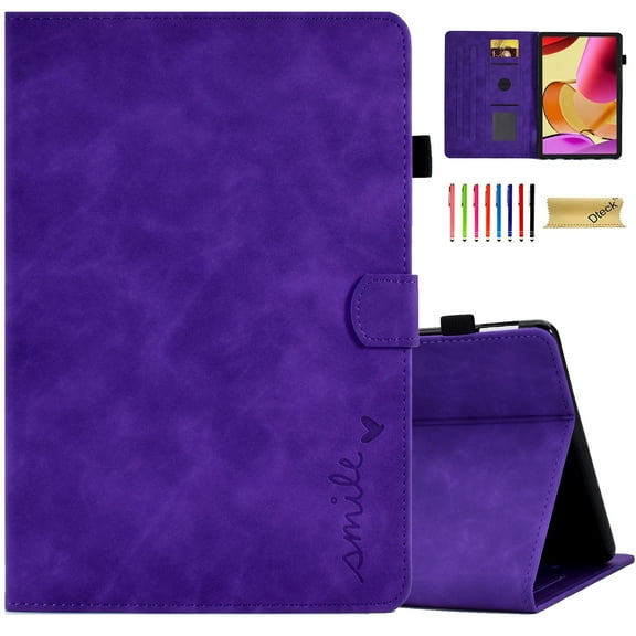 Dteck for Fire Max 11 Tablet Case - Slim Fit PU Leather Folio Stand Cover with Credit Card Slots for Amazon Fire Max 11 13th Generation 2023,Purple