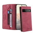 thumbnail image 1 of Dteck for Google Pixel 6 Case 6.4 inch, PU Leather Flip Wallet Case with 2 Cart Slots and Kickstand for Google Pixel 6 2021, Red, 1 of 14