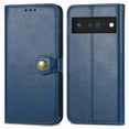 thumbnail image 1 of Dteck for Google Pixel 6 Case, Magnetic Premium PU Leather Flip Folio Wallet with Card Slot Stand Cover, blue, 1 of 6