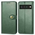 thumbnail image 1 of Dteck for Google Pixel 6 Case, Magnetic Premium PU Leather Flip Folio Wallet with Card Slot Stand Cover, green, 1 of 6
