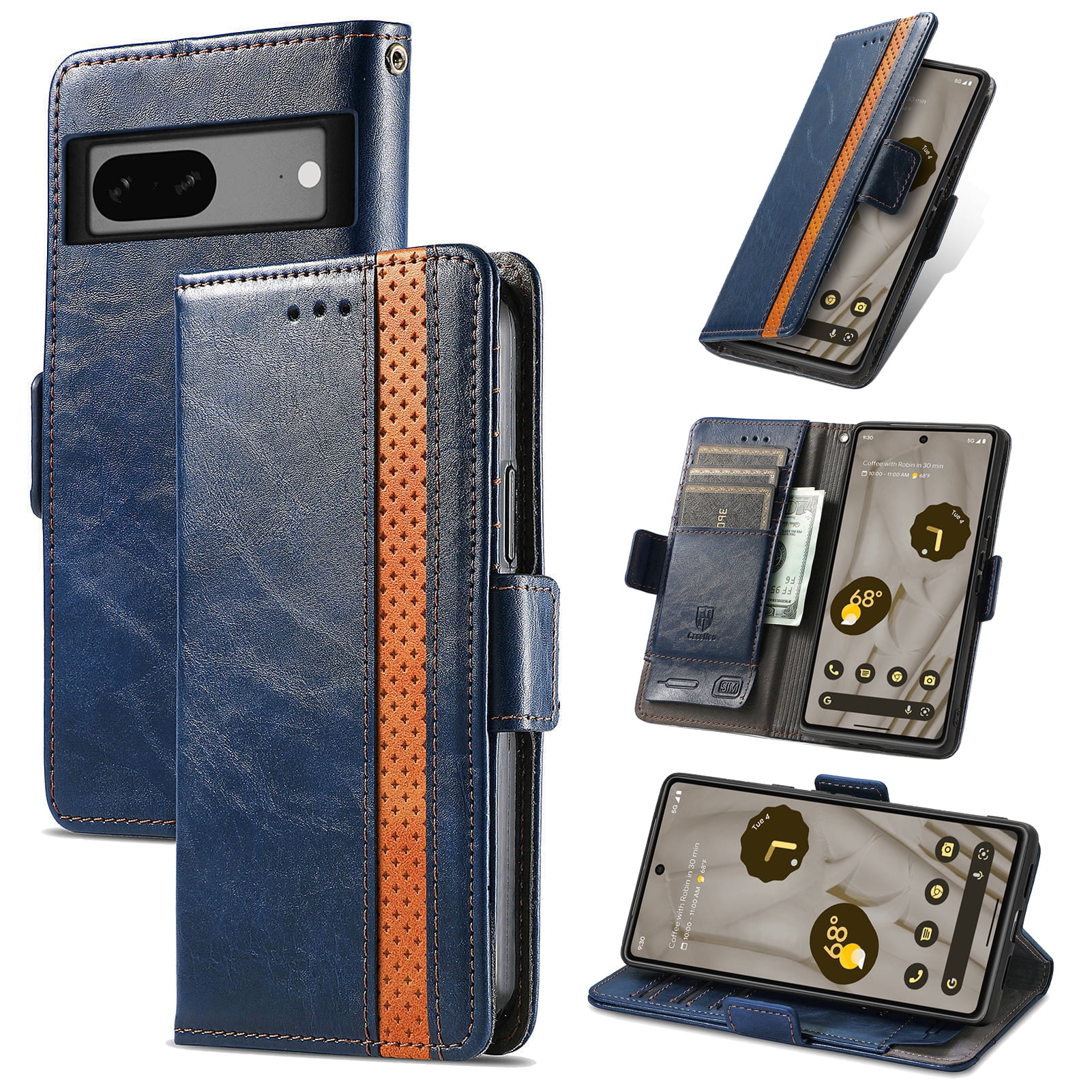 Dteck for Google Pixel 6a Wallet Case with RFID Blocking Credit Card ...