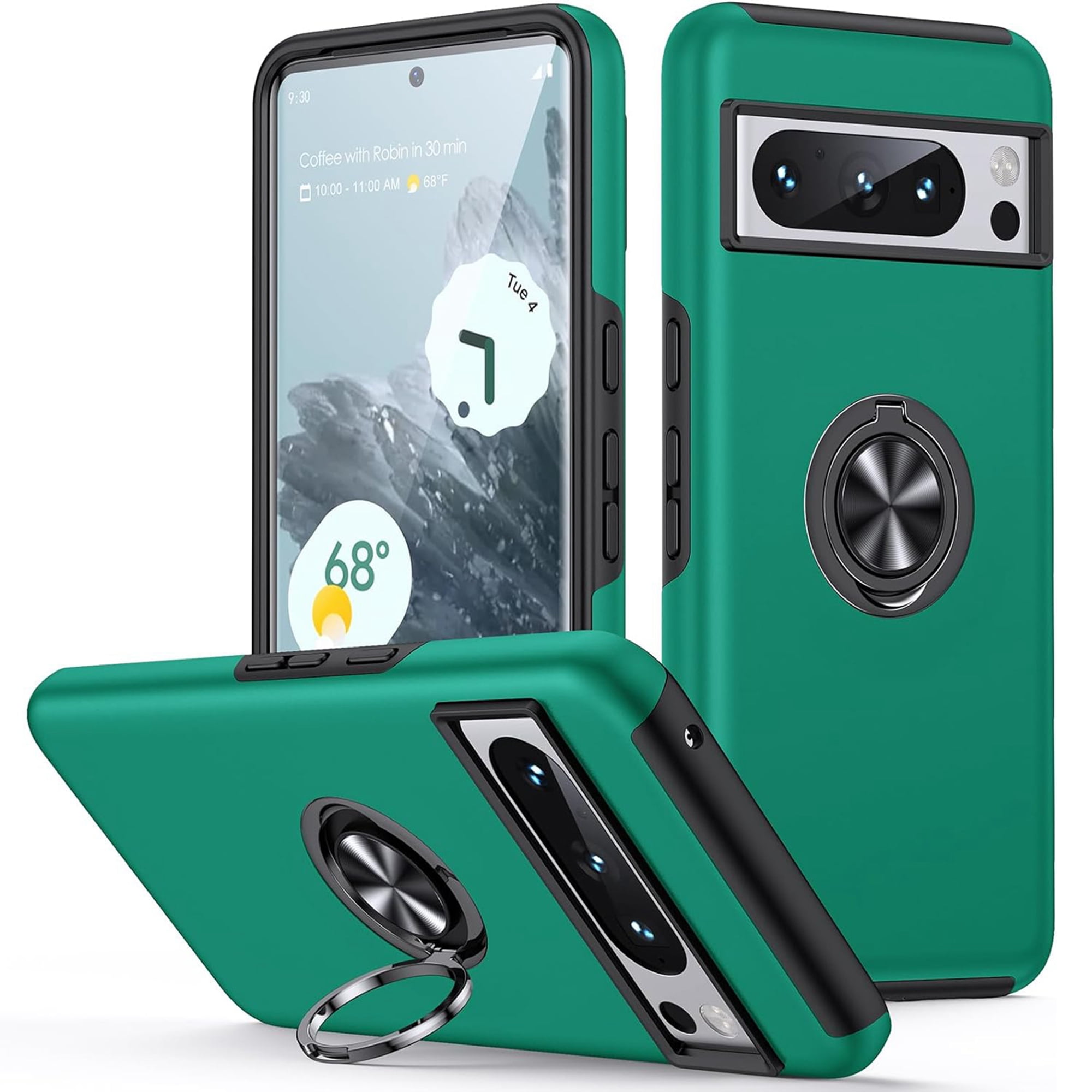 Dteck for Google Pixel 8 Pro Case with 360? Ring Stand, MultiLayer Protective Case, Shockproof