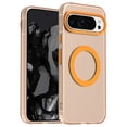 thumbnail image 1 of Dteck for Google Pixel 9 / 9 Pro Magnetic Case Cover, Shockproof Supports Wireless Charging Hard PC Back TPU Bumper Phone Case, Orange, 1 of 7