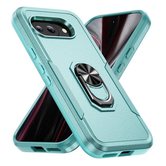 Dteck for Google Pixel 9A Case with Kickstand Armor Magnetic Ring Rugged Protective Military Grade Shockproof Case Cover for Google Pixel 9A,Mint