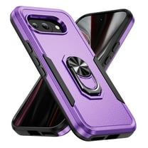 Dteck for Google Pixel 9A Case with Kickstand Armor Magnetic Ring Rugged Protective Military Grade Shockproof Case Cover for Google Pixel 9A,Purple