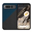 thumbnail image 1 of Dteck for Google Pixel Fold Case, Slim Fit Carbon Fiber Texture Lightweight PC Shockproof Protective Cover for Google Pixel Fold 2023,Black Blue, 1 of 7