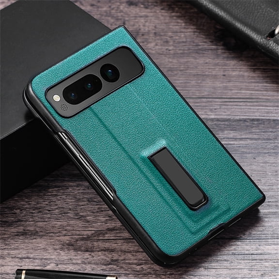 Dteck for Google Pixel Fold Case, Slim PU Leather Back Protective Case with Kickstand for Google Pixel Fold 2023,Green