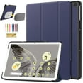 thumbnail image 1 of Dteck for Google Pixel Tablet 2023 Case, Ultra Slim Foldable Folio Stand Hard Back Cover Shockproof Protective Case for Google Pixel Tablet,Blue, 1 of 8