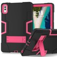 thumbnail image 1 of Dteck for Lenovo Tab M10 5G 10.6 Inch TB360ZU 2023 Case, Heavy Duty Protection Shockproof Rugged Case with Kickstand,Black+Rose, 1 of 6