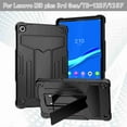 thumbnail image 1 of Dteck for Lenovo Tab M10 Plus 3rd Gen 10.6" TB-125F/128F (2022) Shockproof Heavy Duty Rugged Stand Back Cover,Black, 1 of 5