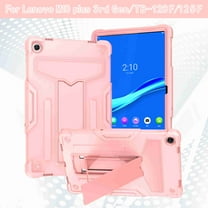 Dteck for Lenovo Tab M10 Plus 3rd Gen 10.6" TB-125F/128F (2022) Shockproof Heavy Duty Rugged Stand Back Cover,Rosegold