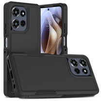 Dteck for Moto G Power 5G 2025 Case, Dual Layer Heavy Duty Rugged Shockproof Protective Phone Cover for Motorola Moto G Power 5G 2025,Black