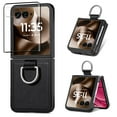 thumbnail image 1 of Dteck for Motorola Razr 2025 Case with Screen Protector and Ring Grip, Shockproof Protective Phone Thin Cover for Moto Razr 2025/2024,Black, 1 of 5