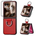 thumbnail image 1 of Dteck for Motorola Razr 2025 Case with Screen Protector and Ring Grip, Shockproof Protective Phone Thin Cover for Moto Razr 2025/2024,Red, 1 of 5
