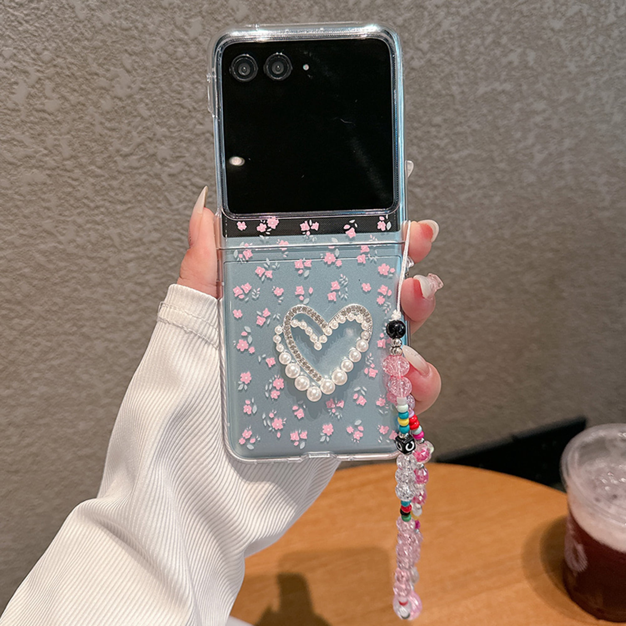 Dteck for Motorola Razr 2025 Case with Strap Bracelet Chain ...