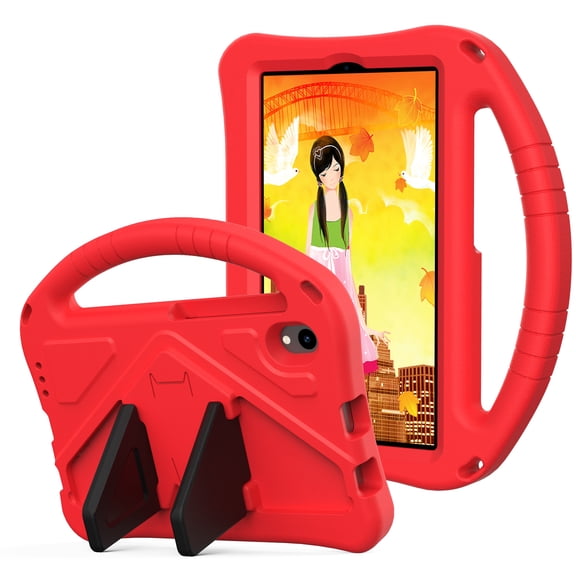 Dteck for Onn 7" Core Android 16 Tablet (2026 Model) Kids Case, Shockproof Rugged Protective Cover with Kicsktand,Red