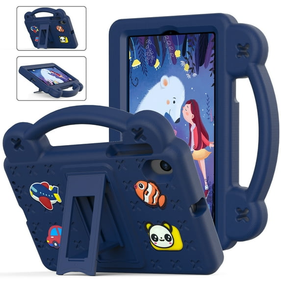 Dteck for Onn 7 inch Tablet Case (2024 Model) 100135924, with Handle Stand, Kids EVA Shockproof Cover for Walmart Onn Tablet Case 7" Gen 4, Navyblue