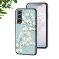 thumbnail image 1 of Dteck for Samaung Galaxy S21 Case 6.2" 2021, TPU Flexible Border with Ring Kickstand and Glass Protector Case for Samaung Galaxy S21 Girls and Women, Gardenia, 1 of 10