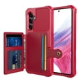 thumbnail image 1 of Dteck for Samsung Galaxy A54 5G Case, Samsung A54 5G Wallet Case, Hybrid Shockproof Rugged Case with Built-in Magnet Compatible Car Mount,Red, 1 of 5