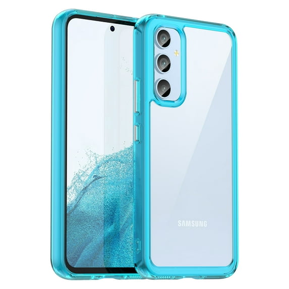 Dteck for Samsung Galaxy A54 5G Case, Shockproof Advanced Soft TPU Bumper Hard Clear PC Back Slim Fit Anti-Scratch Lightweight Protective Cover, Blue
