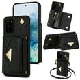 thumbnail image 1 of Dteck for Samsung Galaxy S20 Wallet Case with Crossbody Lanyard, PU Leather Card Holder Purse Shockproof Phone Cover for Samsung Galaxy S20,Black, 1 of 1