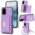 thumbnail image 1 of Dteck for Samsung Galaxy S20+ Wallet Case with Crossbody Lanyard, PU Leather Card Holder Purse Shockproof Phone Cover for Samsung Galaxy S20+,Purple, 1 of 5