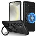thumbnail image 1 of Dteck for Samsung Galaxy S21 Case with Rotating Ring Stand, Compatible with MagSafe, Heavy Duty Magnetic Phone Case for Samsung Galaxy S21 5G,Black, 1 of 9
