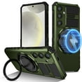 thumbnail image 1 of Dteck for Samsung Galaxy S23 Case with Rotating Ring Stand, Compatible with MagSafe, Heavy Duty Magnetic Phone Case for Samsung Galaxy S23 5G,Green, 1 of 9