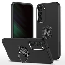 Dteck for Samsung Galaxy S23 FE Case with 360° Ring Stand, Multi-Layer Protective Case, Shockproof Cover for Galaxy S23 FE Case,Black
