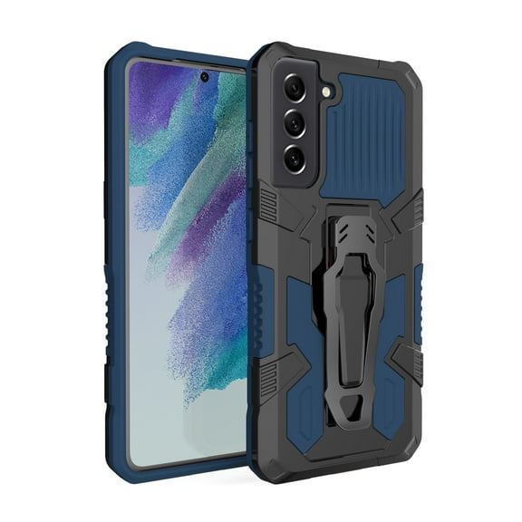 Dteck for Samsung Galaxy S23 FE Case with Back Clip Kickstand, Military Grade Shockproof Protective Cover Compatible Magnetic Car Mount,Blue