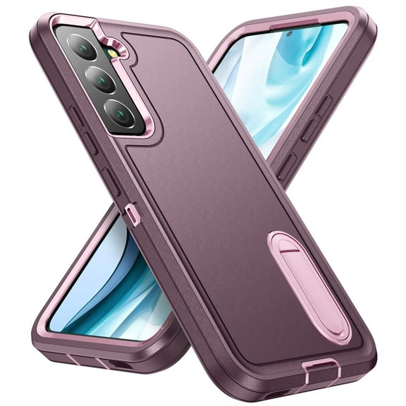 Dteck for Samsung Galaxy S23 Plus Case 6.6 Inch with Kickstand, Heavy Duty Military-Grade Shockproof Rugged Cover for Samsung Galaxy S23+ 5G,Purple