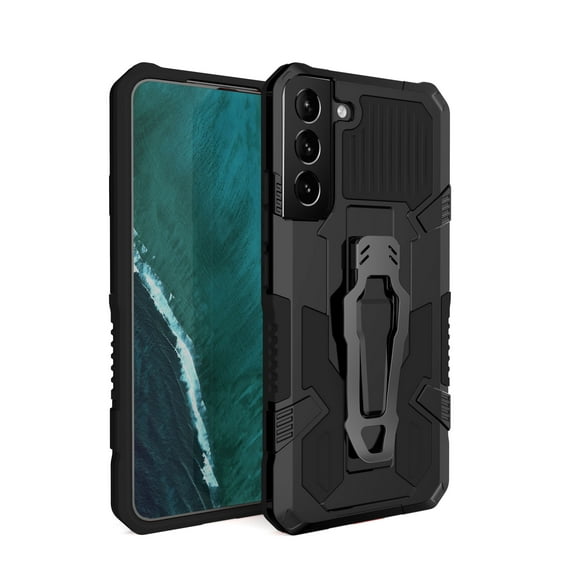 Dteck for Samsung Galaxy S23+/S23 Plus Case with Back Clip Kickstand, Military Grade Shockproof Protective Cover Compatible Magnetic Car Mount,Black