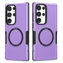 Dteck for Samsung Galaxy S23 Ultra Case Military Grade Drop Tested Compatible with MagSafe Shockproof Slim Fit Rugged Bumper Cover, Purple