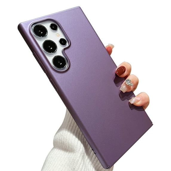 Dteck for Samsung Galaxy S24 Ultra Case, Anti-Fingerprints Hard Back Non-Slip Slim Protective Phone Case for Samsung Galaxy S24 Ultra 6.8 Inch,Purple
