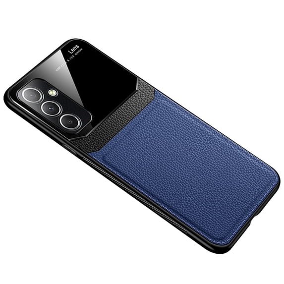 Dteck for Samsung Galaxy S25 Case, Shockproof Premium PU Leather Phone Cover Retro Full Protective Slim Fit Lightweight Case Cover, Blue