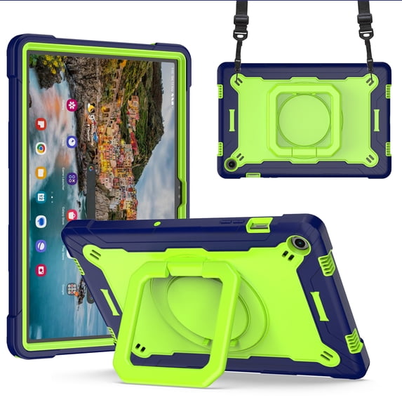Dteck for Samsung Galaxy Tab A9 Plus Case 11 Inch, 360 Rotating Stand Case with Shoulder Strap for Galaxy A9+ Tablet 2023(SM-X210/X216/X218),