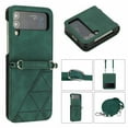 thumbnail image 1 of Dteck for Samsung Galaxy Z Flip 4 5G Case, Crossbody Phone Case Cover with Detachable Lanyard, PU Leather Cover for Samsung Flip 4 2022, Darkgreen, 1 of 5