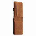 thumbnail image 1 of Dteck for Samsung Galaxy Z Flip 4 5G Case, Shockproof PU Leather Shell Ultra Slim Durable Card Holder Wallet Protective Phone Cover, Brown, 1 of 5